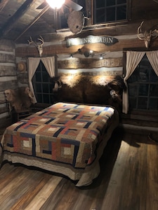 Ten Acre Treehouse, “Fort Henry Log Cabin”.  Sleeps 2-4