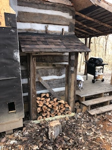 Ten Acre Treehouse, “Fort Henry Log Cabin”.  Sleeps 2-4