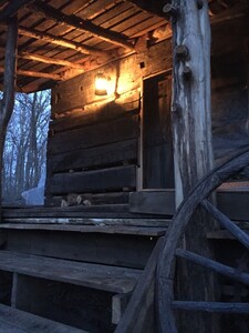 Ten Acre Treehouse, “Fort Henry Log Cabin”.  Sleeps 2-4