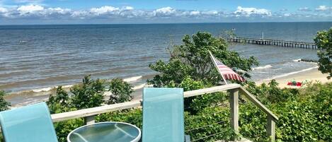 A guest favorite - cBay waterfront deck over-looking the Eastern Shore.