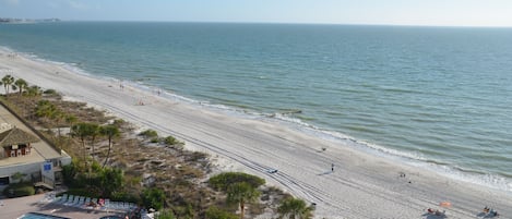 View of community pool from condo deck.