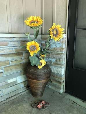 Sunflowers throughout the home in Honor of our State flower and the owners Fav!