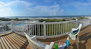 View from upper deck - beautiful view of ocean