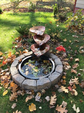 Fountain in front yard