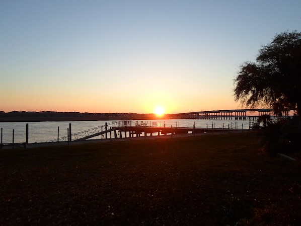 sunrise to the east from balcony