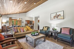 Beautiful Great Room overlooks a wrap around balcony