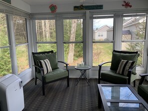 Three Season Porch overlooking private wooded area
