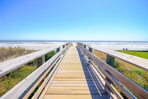 Atlantic Ocean just a few steps away. The boardwalk is right across from the house.