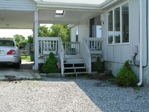 Deck with furniture