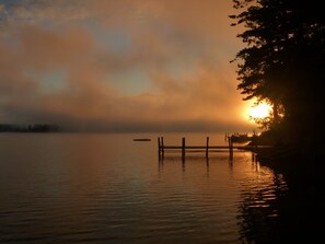 Fall sunrise on the lake - from the dock.