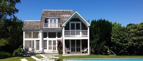 Heated pool  and rear of house