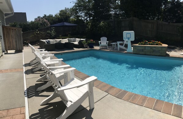 pool, outdoor shower, and lots of room to lounge!