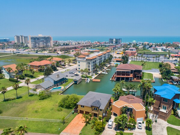 Aerial view of the complex