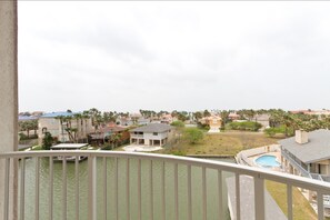 Views to the bay from balcony.