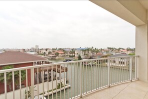 Balcony view off the kitchen