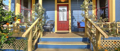 Front porch with swing