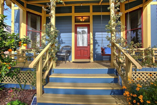 Front porch with swing