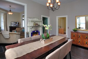 Dining room looking into living room