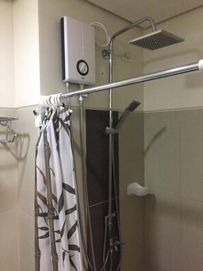 Shower has hot water