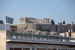 The Parthenon from our balcony (close up)