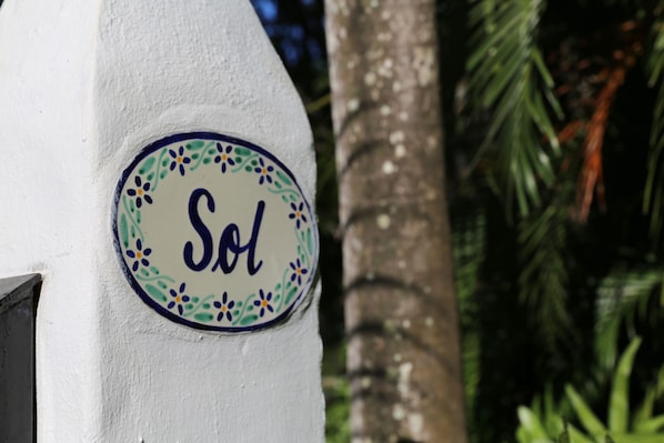 Sol has a private, marked walkway