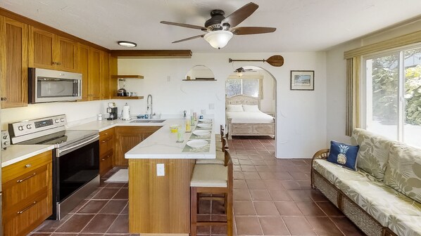 Kitchen and living area