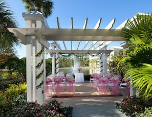 Outdoor banquet area