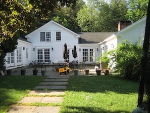 Rear Dining Patio Terrace with BBQ and Dining Tables