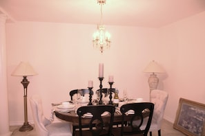 Formal Dining Rm Tuscan Table & Hostess Chairs