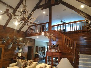 Main living area and staircase.