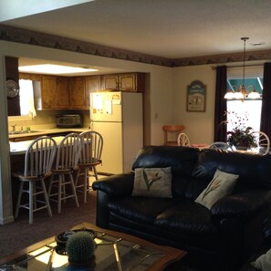 Living room and kitchen