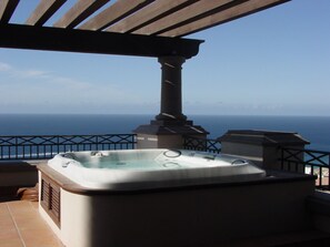 Private hot tub on our veranda