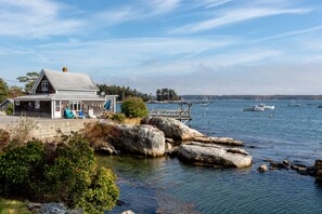 Hop into your kayak from the pier
