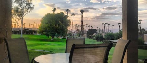 Patio facing north - overlooking the golf course and the Coachella Valley
