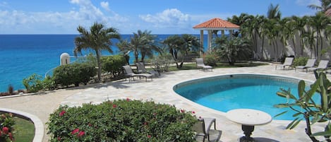 Pool and ocean view from balcony
