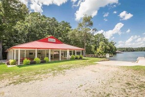 Pavilion & Boat Ramp in backyard