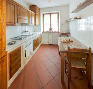 Kitchen in the apartment Il Castello