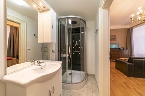 Bathroom with shower and toilet