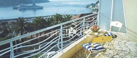 View of Villefranche Bay from large balcony