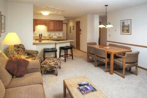 Living room and kitchen