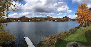 Enjoy the beautiful colors of fall. Private dock