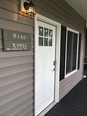 Front door of our Blue Ridge Cottage.