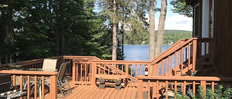 Deck with Lakefront Views!