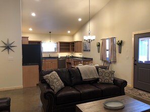 Kitchen, Dining and Living Area. Open Floor Plan. 