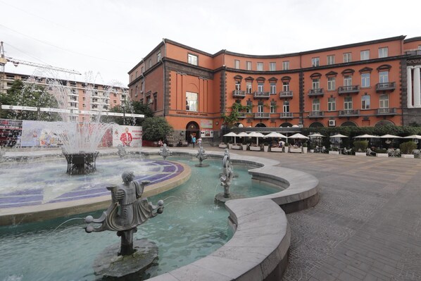 The Main Entrance.
Charles Aznavour Square.