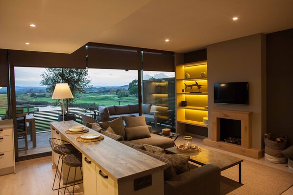 Downstairs living room - dining room area.