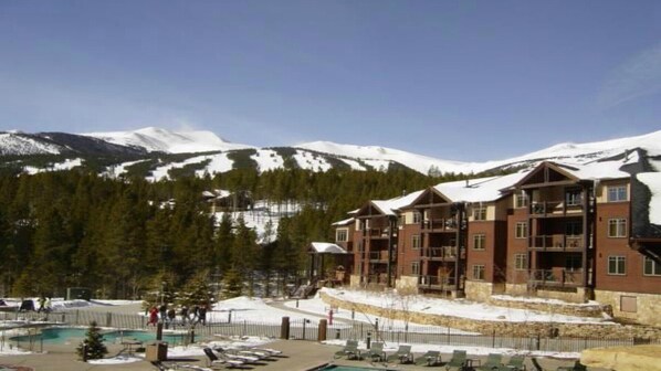 view of ski areas from resort