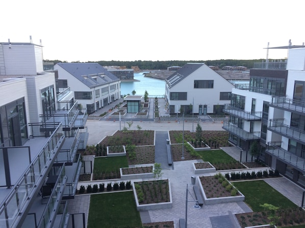 view from rooftop terrace onto Harbour