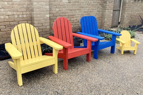 Cute and colourful Adirondack Chairs