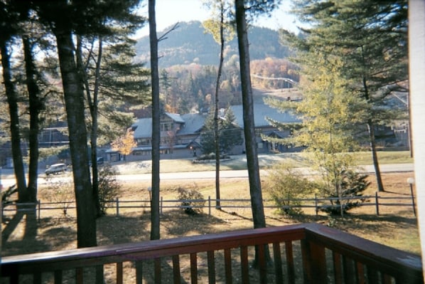 view of Attitash Ski Area from private balcony